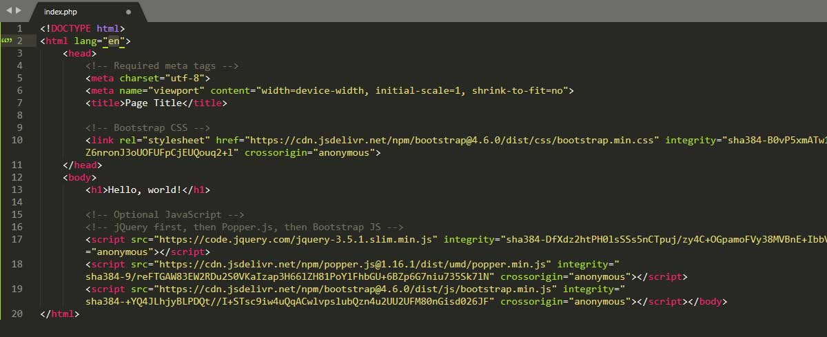 html css boostrap sublime text 3